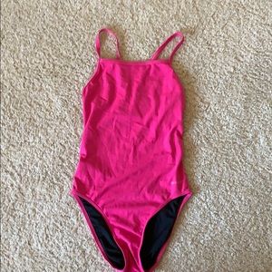sporti one price swim suit-hot pink